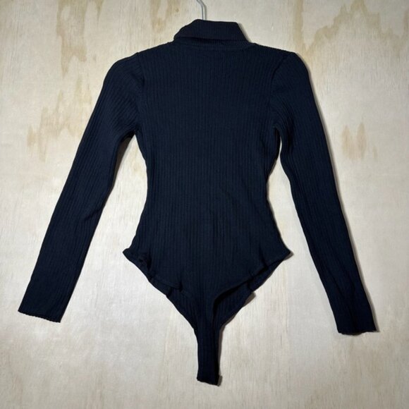 Fashion Nova Make My Life Complete Black Sweater Ribbed Bodysuit Size XL - Picture 5 of 6